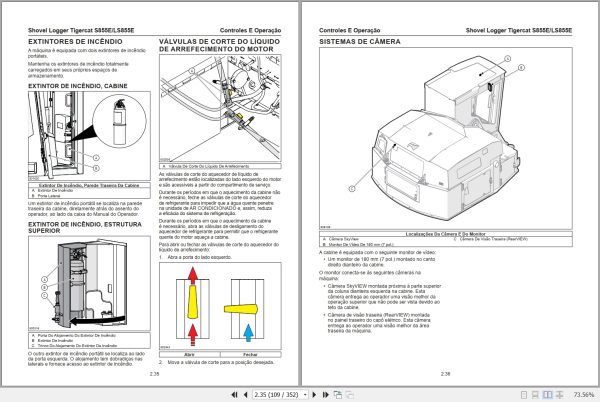 Tigercat Shovel Logger S855E LS855E Operators Manual 69757APOR 2