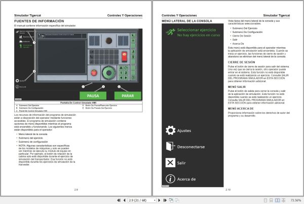 Tigercat Simulator Operators Manual 67240ASPA 2