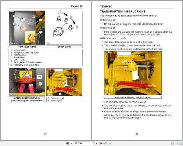 Tigercat Skidder 612 Vehicle Moving And Transporting Instructions 70078AMUL 2