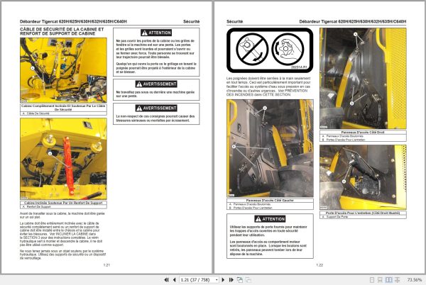 Tigercat Skidder 620H 625H 630H 632H 635H C640H Maintenance Manual 60195AFRE 2