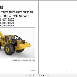 Tigercat Skidder 620H 625H 630H 632H 635H Operators Manual 60194APOR 1