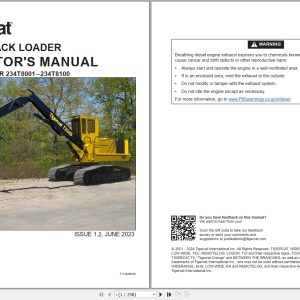 Tigercat Track Loader T234B Operators Manual 1