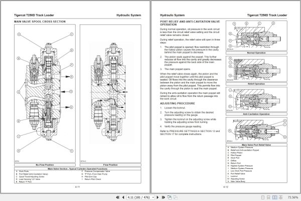 Tigercat Track Loader T250D Service Manual 42785AENG 2