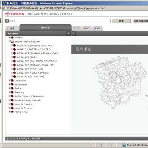 Toyota SIENNA HYBRID 2020 2024 Service Repair Manual 1