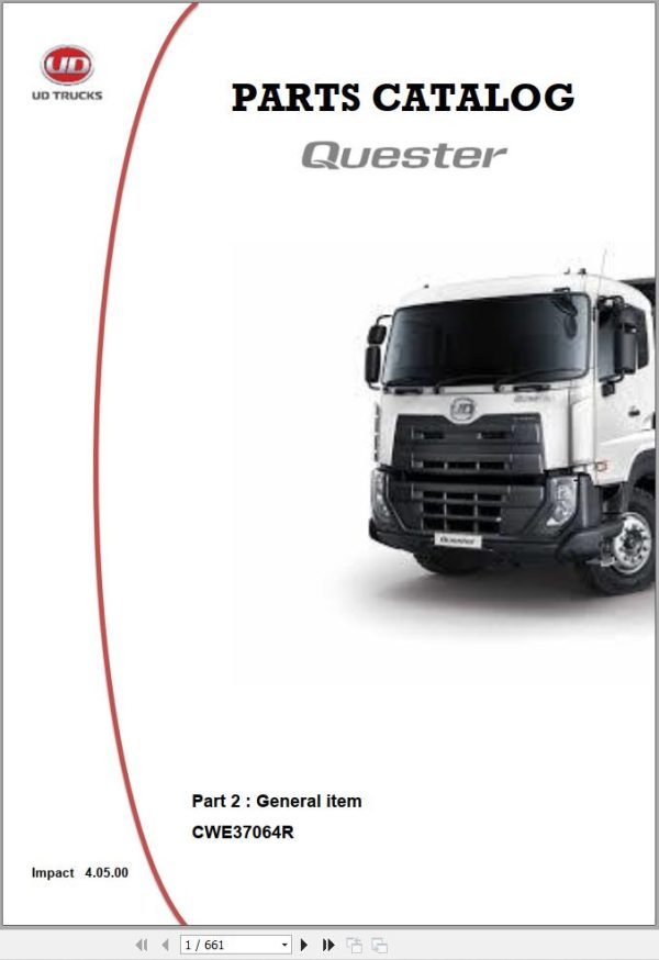 UD TRUCK CWE37064R General item Parts Catalog 1