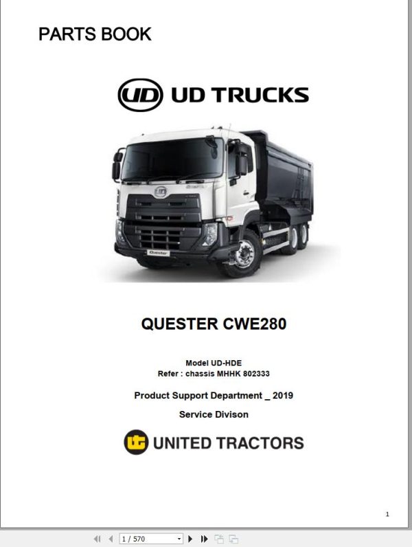 UD TRUCK UD HDE Parts Catalog 1