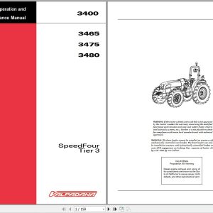 Valpadana Tractor 3465 3475 3480 Operator Maintenance Manual 4209163M1 EN 1