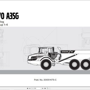 Volvo Articulated Dump Truck A35G Parts Catalog PUB20051475 C 1