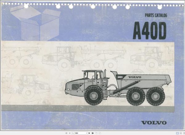 Volvo Articulated Dump Truck A40D Parts Catalog VOE6356697821 1