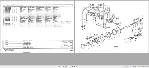Volvo Articulated Dump Truck A40D Parts Catalog VOE6356697821 2