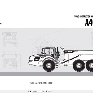 Volvo Articulated Dump Truck A40F Parts Catalog PUB20024538 D 1