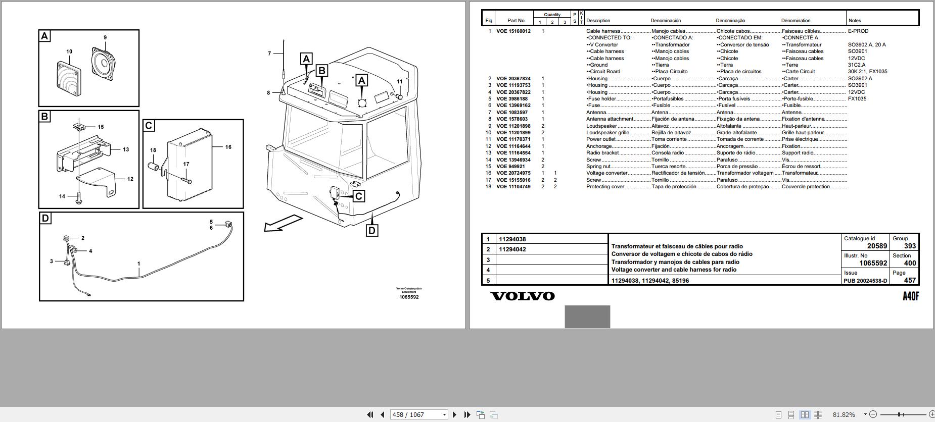 Volvo Articulated Dump Truck A40F Parts Catalog PUB20024538 D 2