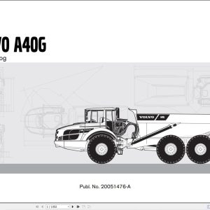 Volvo Articulated Dump Truck A40G Parts Catalog 20051476 A 1