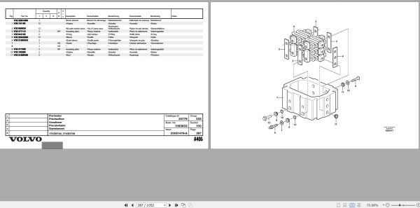 Volvo Articulated Dump Truck A40G Parts Catalog 20051476 A 2