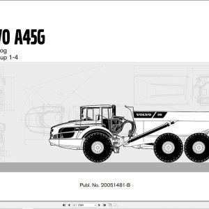 Volvo Articulated Dump Truck A45G Parts Catalog 20051481 B 1