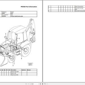Volvo Backhoe Loader BL70 Parts Manual 1