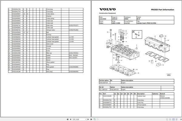 Volvo Backhoe Loader BL70 Parts Manual 2