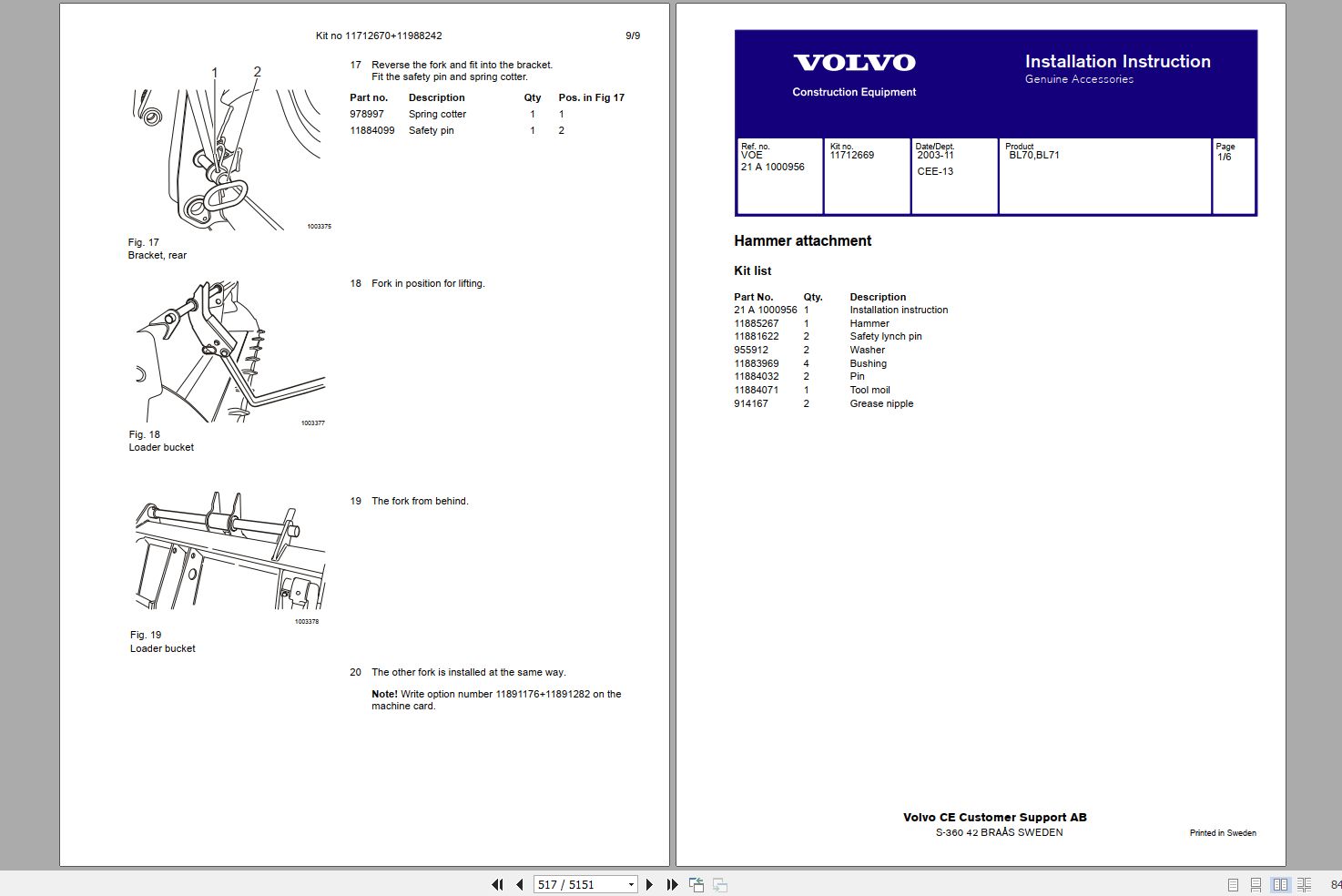 Volvo Backhoe Loader BL70 Service Repair Manual 1