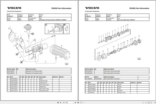 Volvo Backhoe Loader BL71 Parts Manual 2