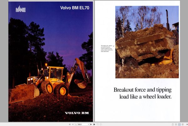 Volvo Backhoe Loader EL70 Parts Manual 1