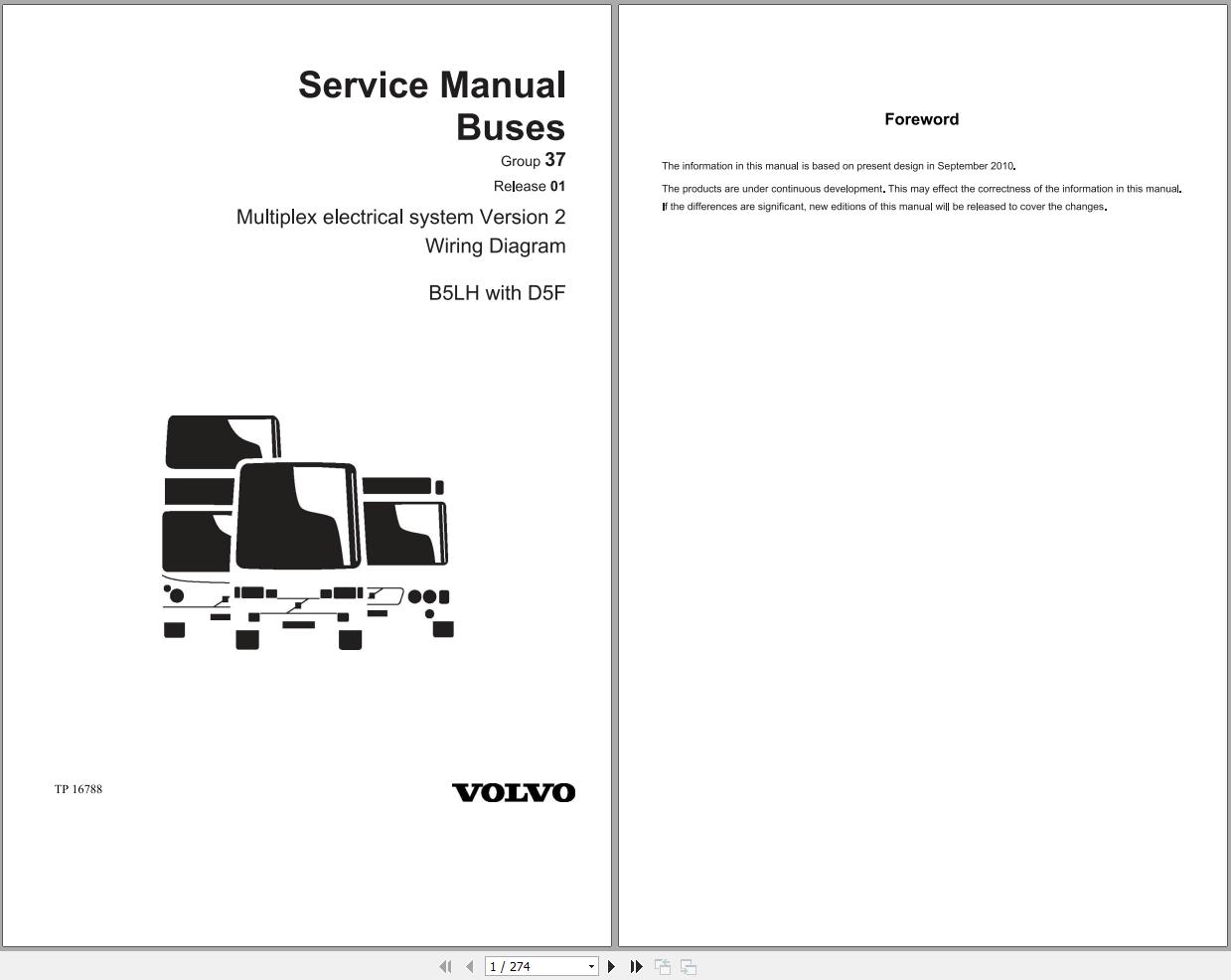 Volvo Bus B5LH Wiring Diagram 1