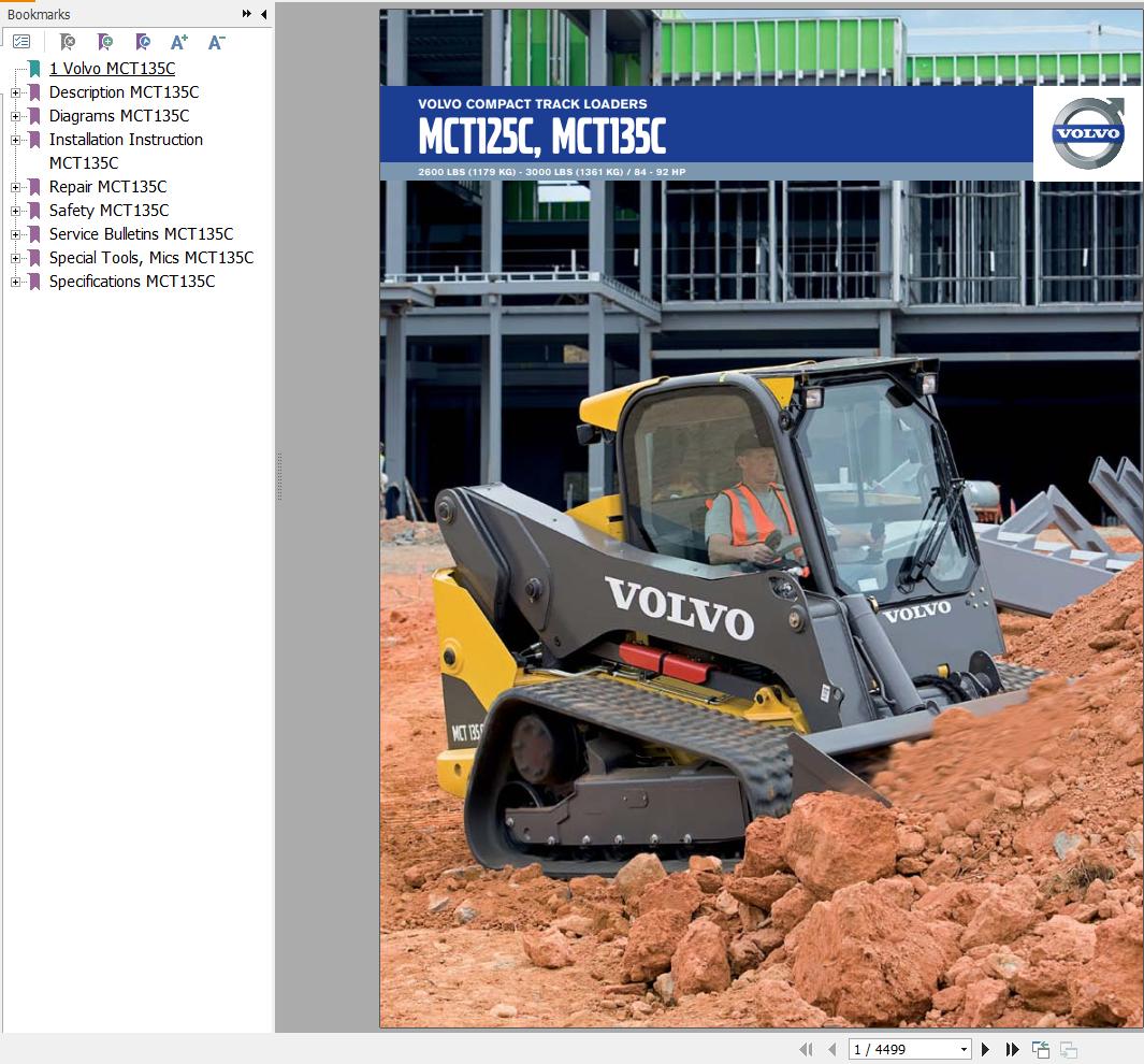 Volvo Compact Track Loader MCT135C Service and Repair Manual 1