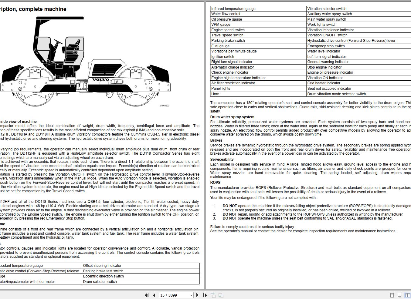 Volvo Drum Compactor DD120 Service Repair Manual 1