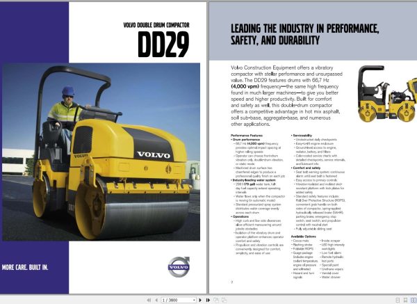 Volvo Drum Compactor DD70 Service Repair Manual 1
