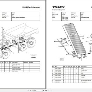 Volvo Dump Truck A25D Parts Manual 1