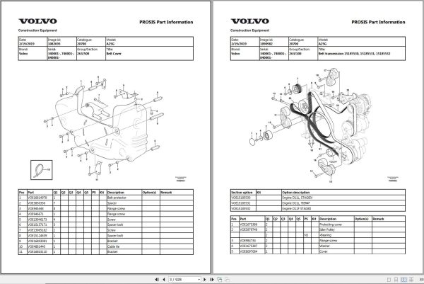 Volvo Dump Truck A25G Parts Manual 1
