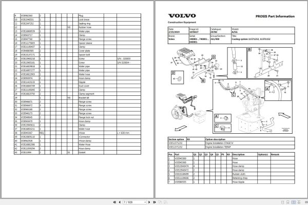 Volvo Dump Truck A25G Parts Manual 2