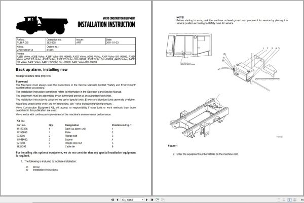 Volvo Dump Truck A30D Service Repair Manual 1 1