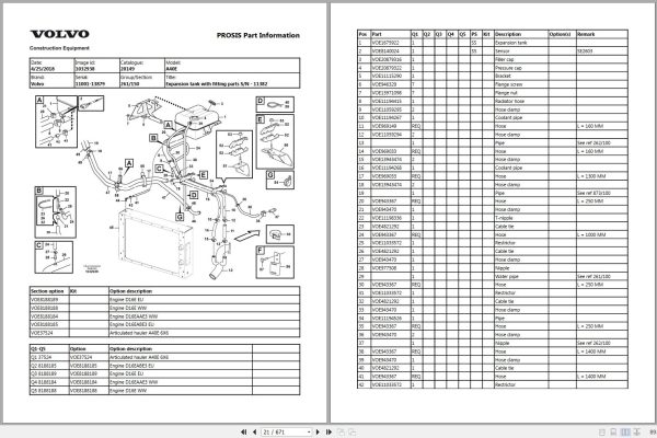 Volvo Dump Truck A40E Parts Manual 2