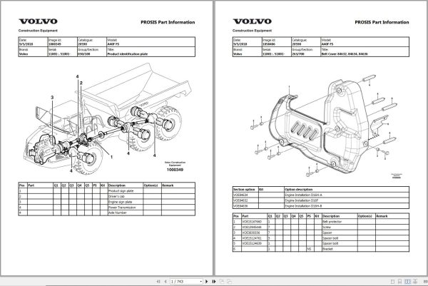 Volvo Dump Truck A40F FS Parts Manual 1