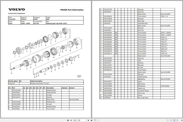 Volvo Dump Truck A40F Parts Manual 2