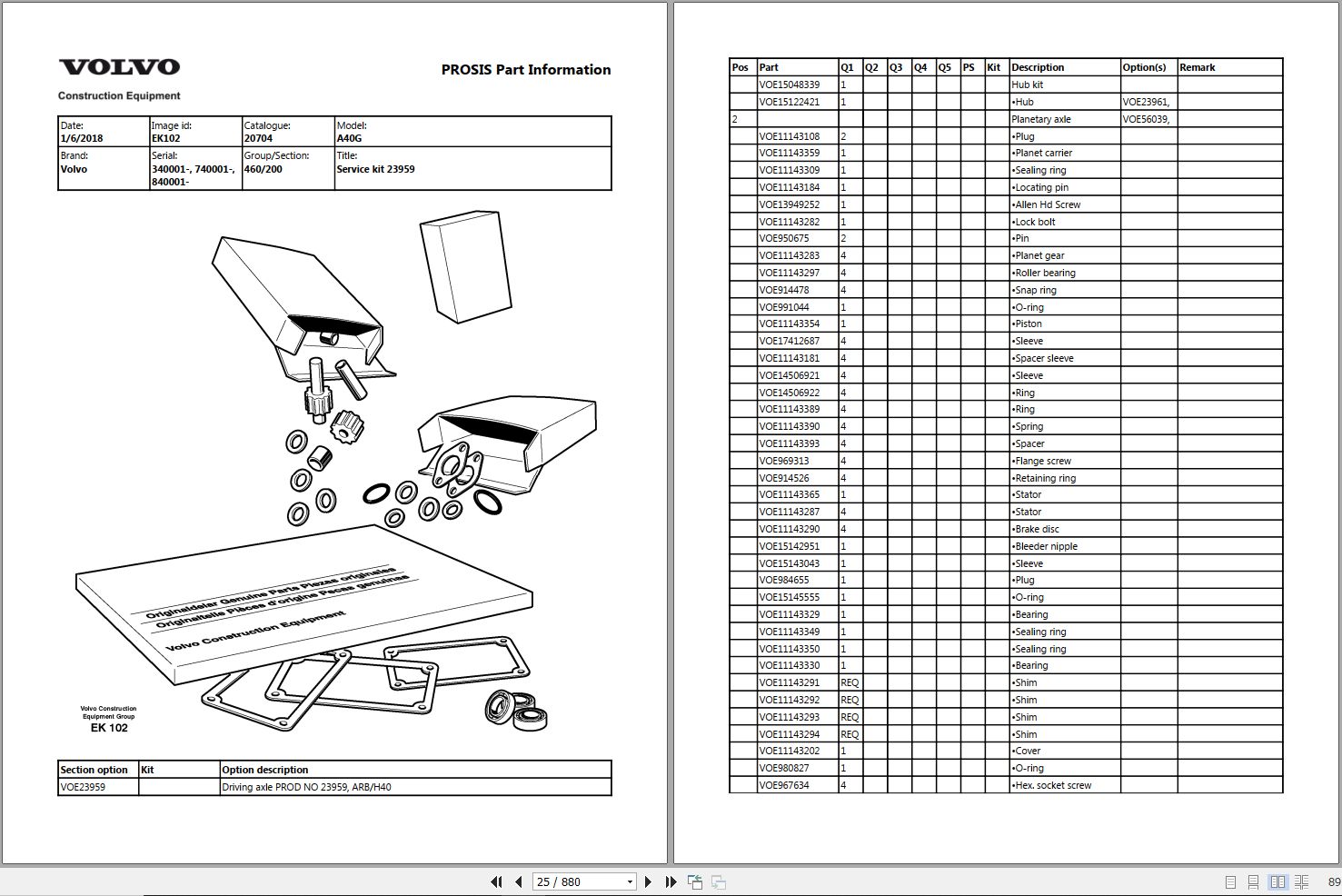 Volvo Dump Truck A40G Parts Manual 1