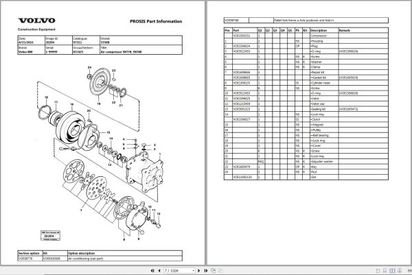 Volvo Dump Truck BM 5350 Parts Manual 1