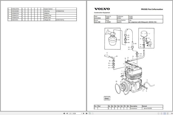 Volvo Dump Truck BM 5350 Parts Manual 2