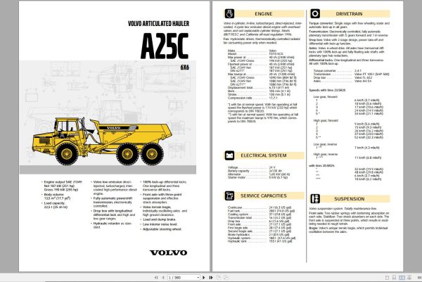 Volvo Dump Truck BM A25C Service Repair Manual 1
