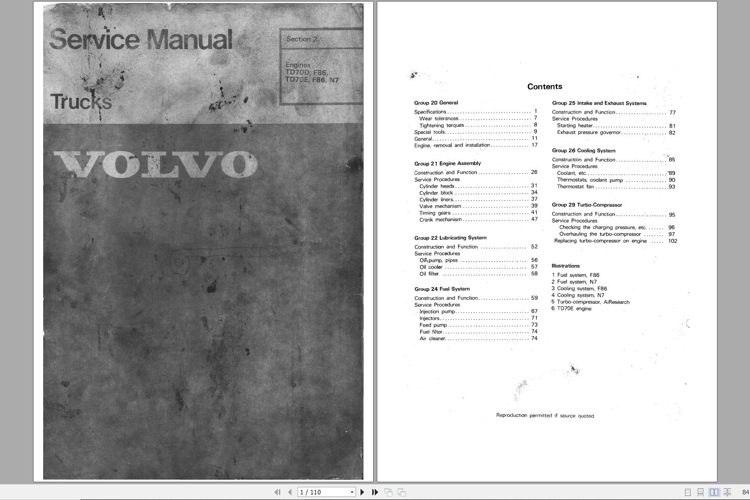 Volvo Engine TD70 Service Manual 1