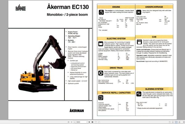 Volvo Excavator EC130 Service Repair Manual 1