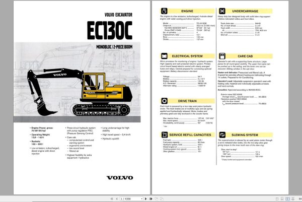 Volvo Excavator EC130C Service Repair Manual 1