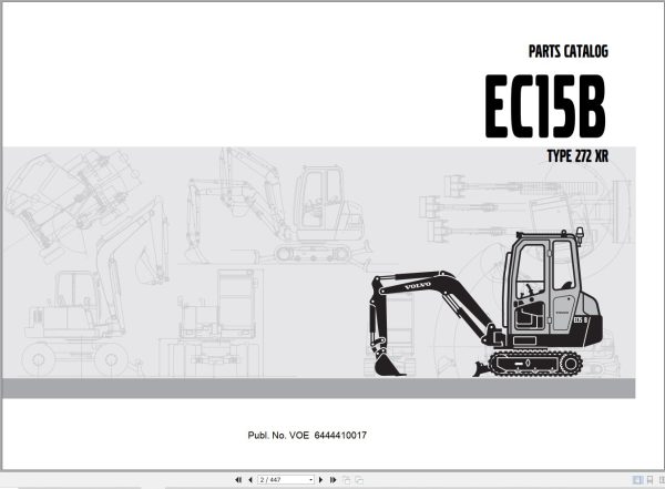 Volvo Excavator EC15B Parts Catalog VOE6444410017 1