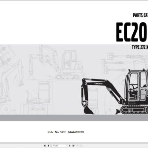 Volvo Excavator EC20B Parts Catalog VOE6444410019 1
