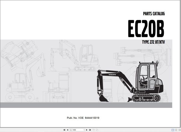 Volvo Excavator EC20B Parts Catalog VOE6444410019 1