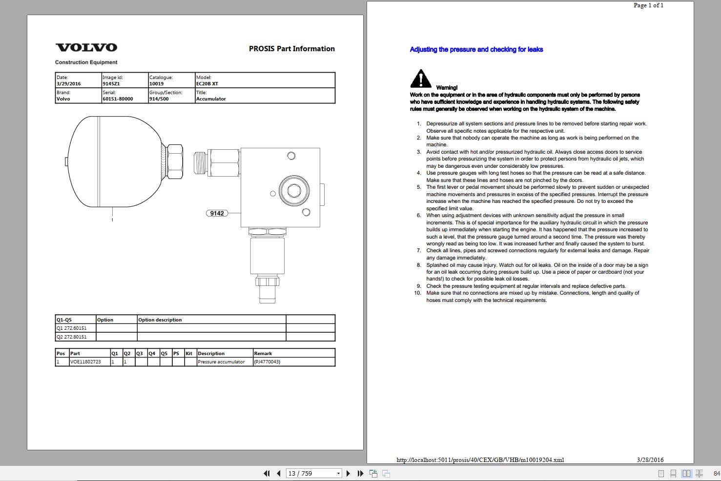 Volvo Excavator EC20B XT Parts and Service Repair Manual 1