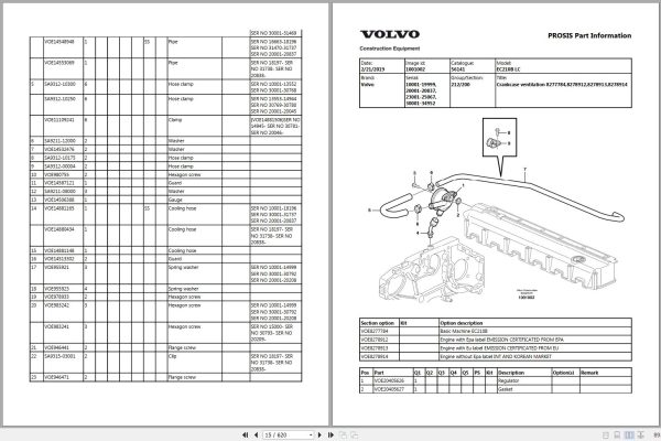 Volvo Excavator EC210B LC Parts Manual 2
