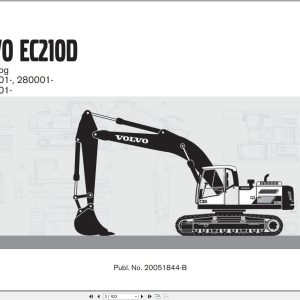 Volvo Excavator EC210D Parts Catalog 20051844 B 1