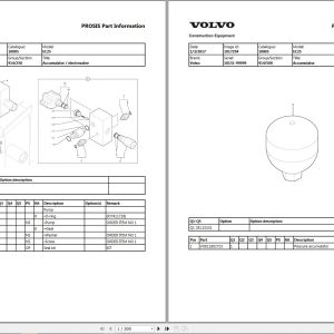 Volvo Excavator EC25 Parts Manual 1