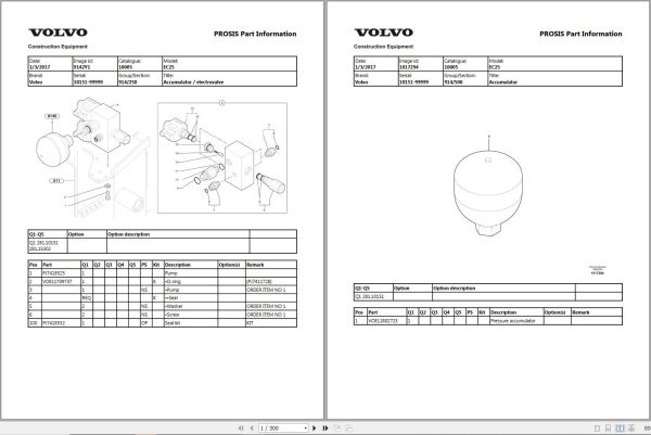 Volvo Excavator EC25 Parts Manual 1